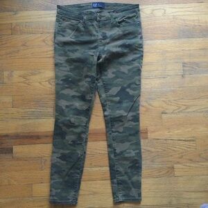 Gap Denim Green Camo Leggings